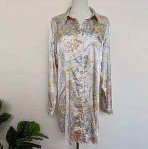 Victoria's Secret Satin Button down sleep shirt